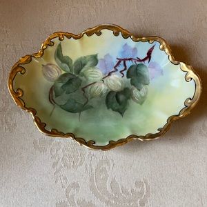 Beautiful GDA Limoges France hand painted dish